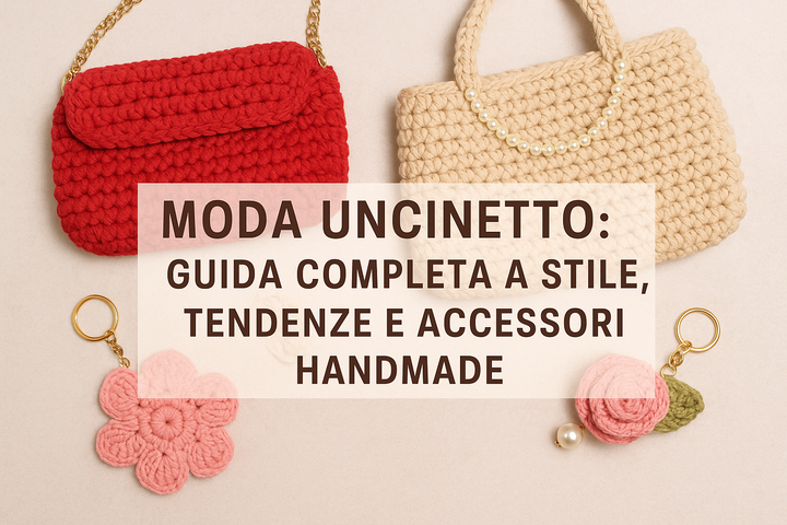 Moda uncinetto con borse crochet e portachiavi handmade in fiore e rosa con perle, guida completa a stile e accessori artigianali.