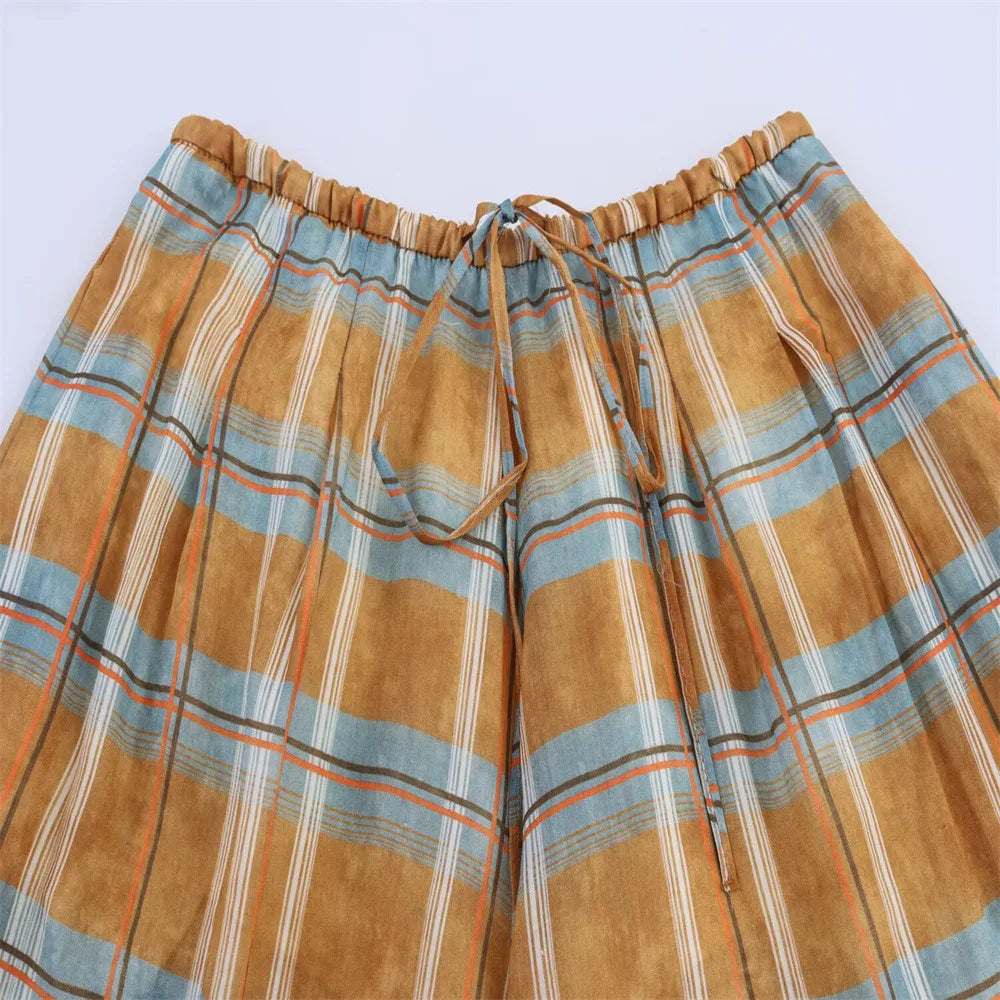 Pantaloni Balloon Plaid Donna – Baggy Bloomers Streetwear
