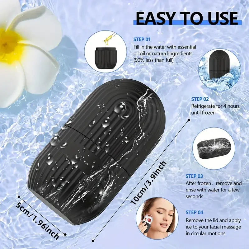 Stampi Ghiaccio in Silicone Bellezza – Ice Ball Massaggiatore Viso & Occhi