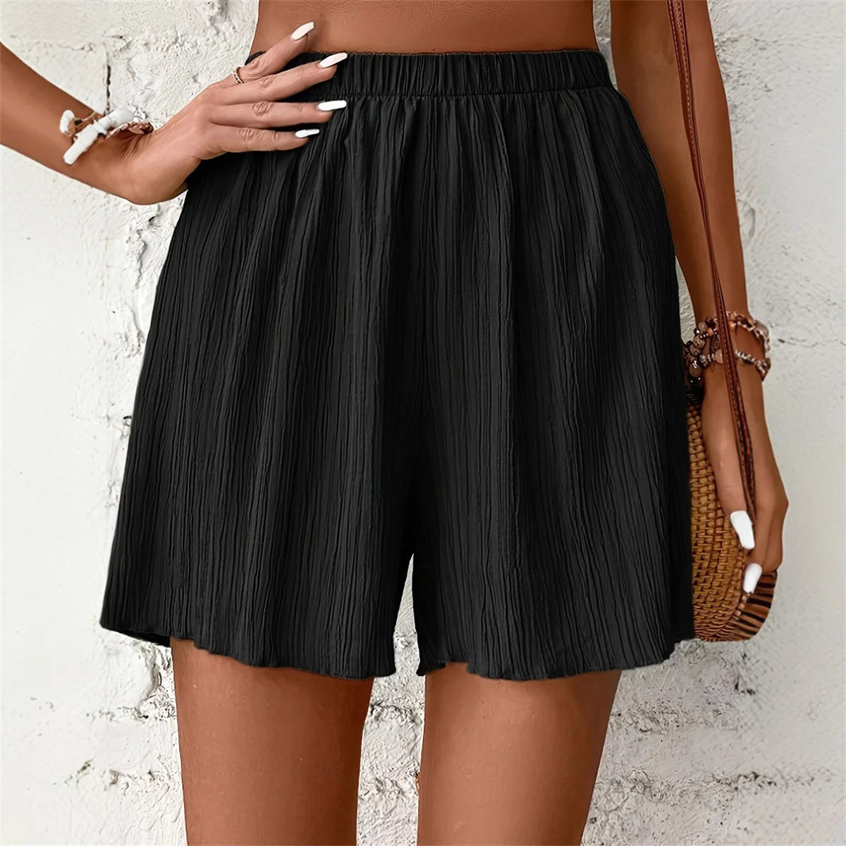 Shorts Donna Casual Vita Elastica – Pantaloncini Estivi Comodi