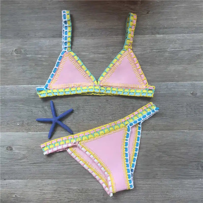 Bikini Uncinetto 2025 Sexy – Micro Brasiliano Regolabile, 17 Colori S–XL