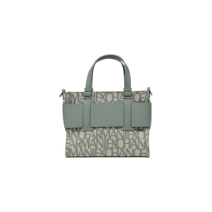 Borsa a mano verde da donna Armani Exchange, compatta con chiusura zip, perfetta per l’estate.