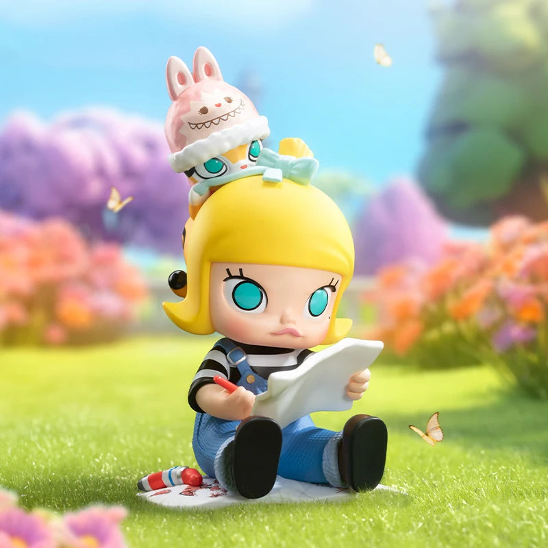 Box sigillata Pop Mart Finding MOKOKO Series con grafica Labubu