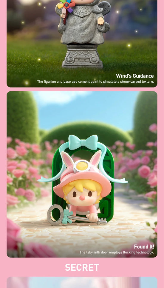 Mokoko figura segreta “Heart Maze” Labubu in cartone blind box