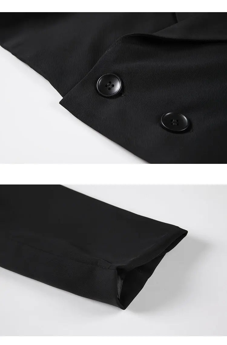 Blazer Donna Crop Punk Gothic con Catena – Giacca Streetwear