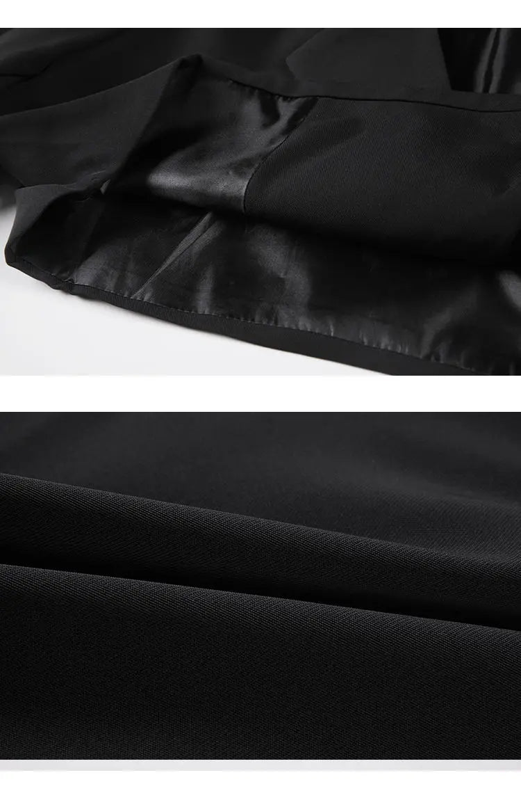 Blazer Donna Crop Punk Gothic con Catena – Giacca Streetwear