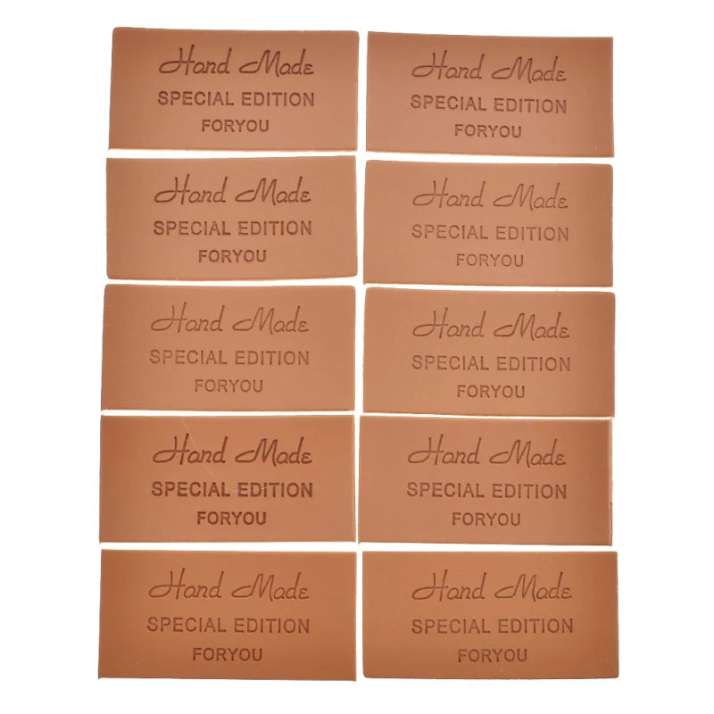 Set da 50 etichette Hand Made in pelle – Personalizzazione per abbigliamento, scarpe, borse e progetti DIY