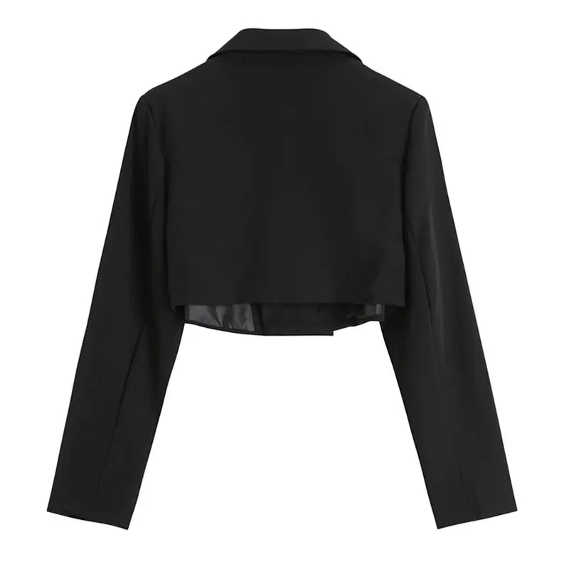 Blazer Donna Crop Punk Gothic con Catena – Giacca Streetwear