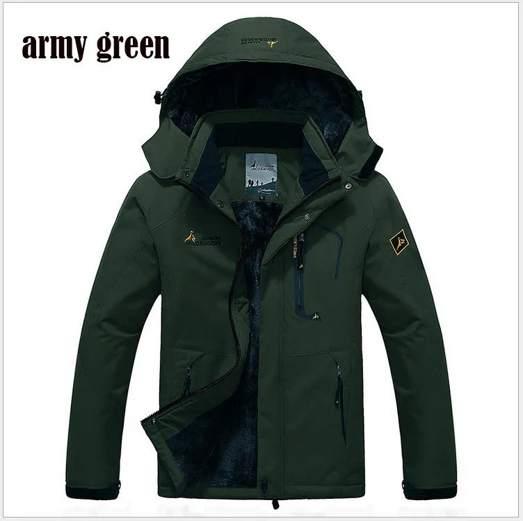 Parka uomo invernale con cappuccio pelliccia sintetica – giacca antivento + imbottita per freddo, stile militare hooded anorak