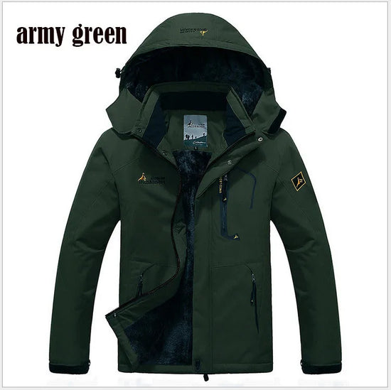 Parka uomo invernale con cappuccio pelliccia sintetica – giacca antivento + imbottita per freddo, stile militare hooded anorak