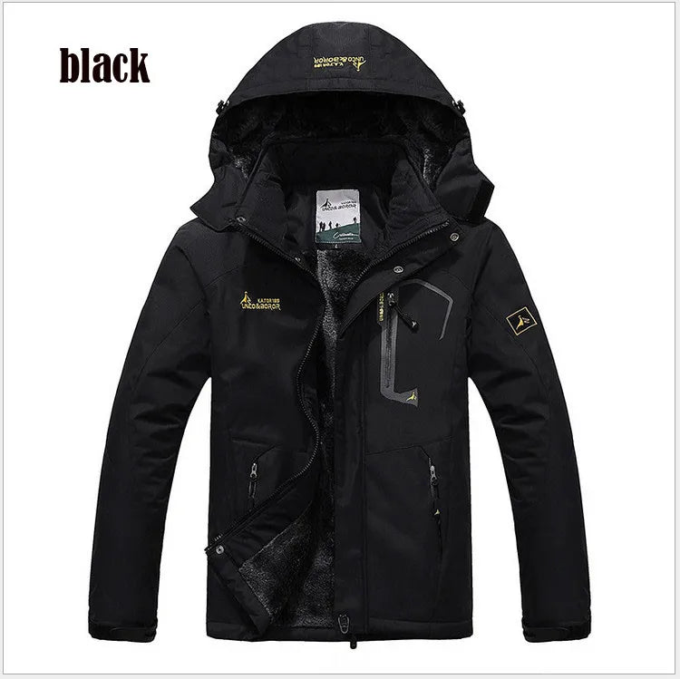 Parka uomo invernale con cappuccio pelliccia sintetica – giacca antivento + imbottita per freddo, stile militare hooded anorak