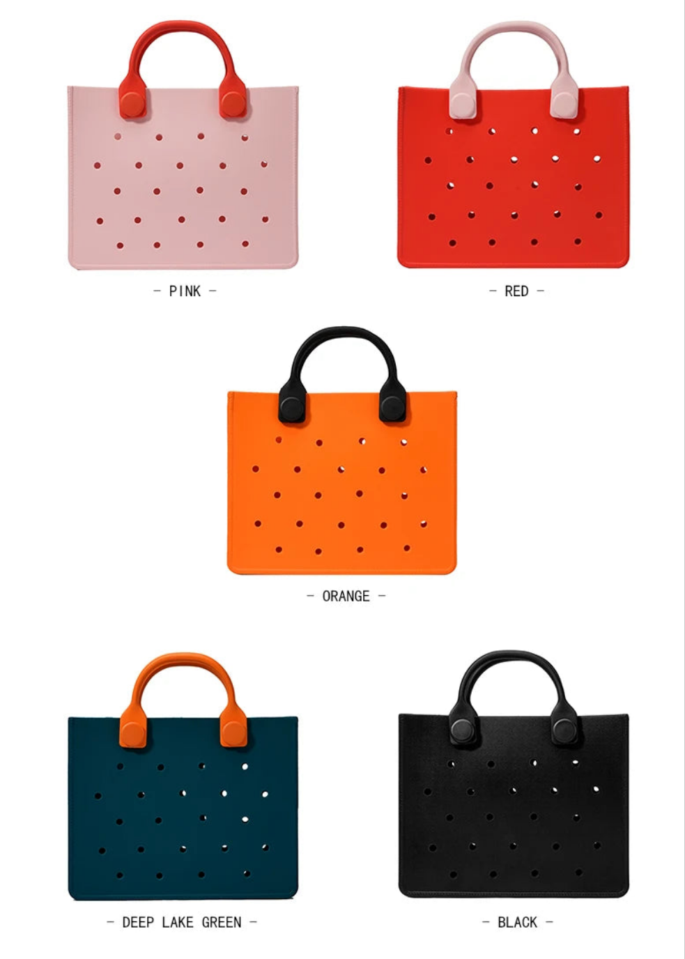 Borsa Bogg Personalizzabile con Fori per Spille - 27 Colori