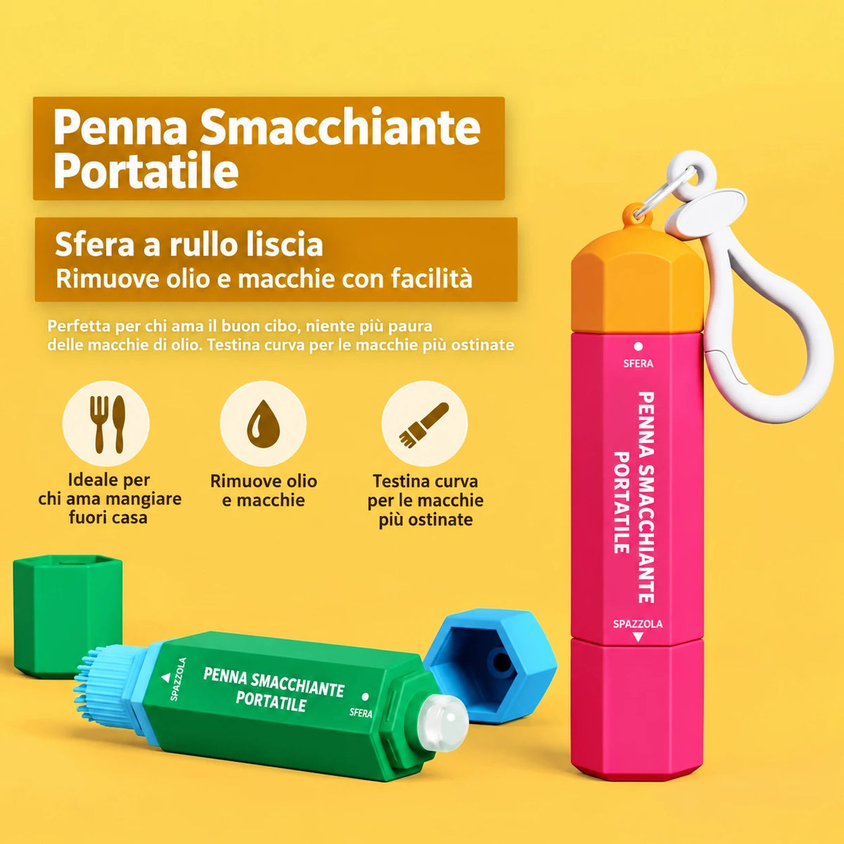 Penna Smacchiante Portatile 15 ml – Togli Macchie da Borsa per Vestiti