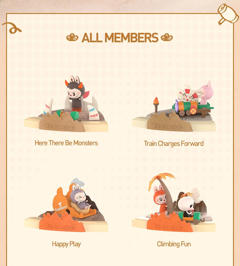 Mini figure Pop Mart The Monsters con scenetta a tema giochi da tavolo – Blind Box da collezione 2025