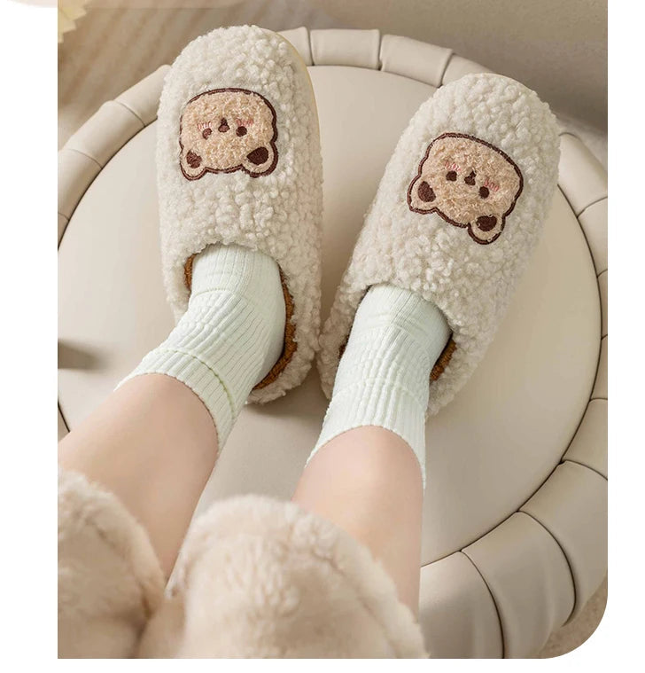 Pantofole Peluche Orso Simpatiche per Uomo e Donna – Ciabatte Morbide e Calde per Casa