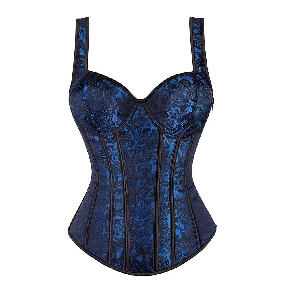 Corsetto Steampunk Overbust Donna – Bustier Modellante Push Up Vintage