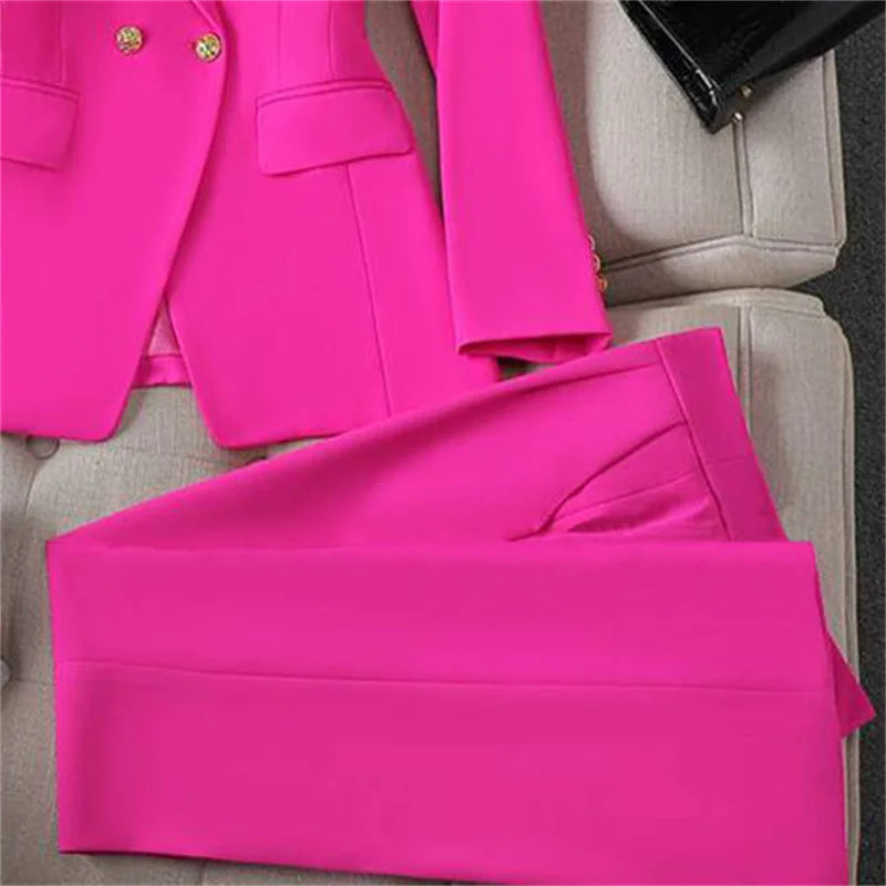 Completo blazer e pantaloni donna 2025 – Tailleur elegante a manica lunga, set 2 pezzi per ufficio, stile casual chic