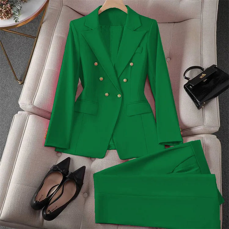 Completo blazer e pantaloni donna 2025 – Tailleur elegante a manica lunga, set 2 pezzi per ufficio, stile casual chic