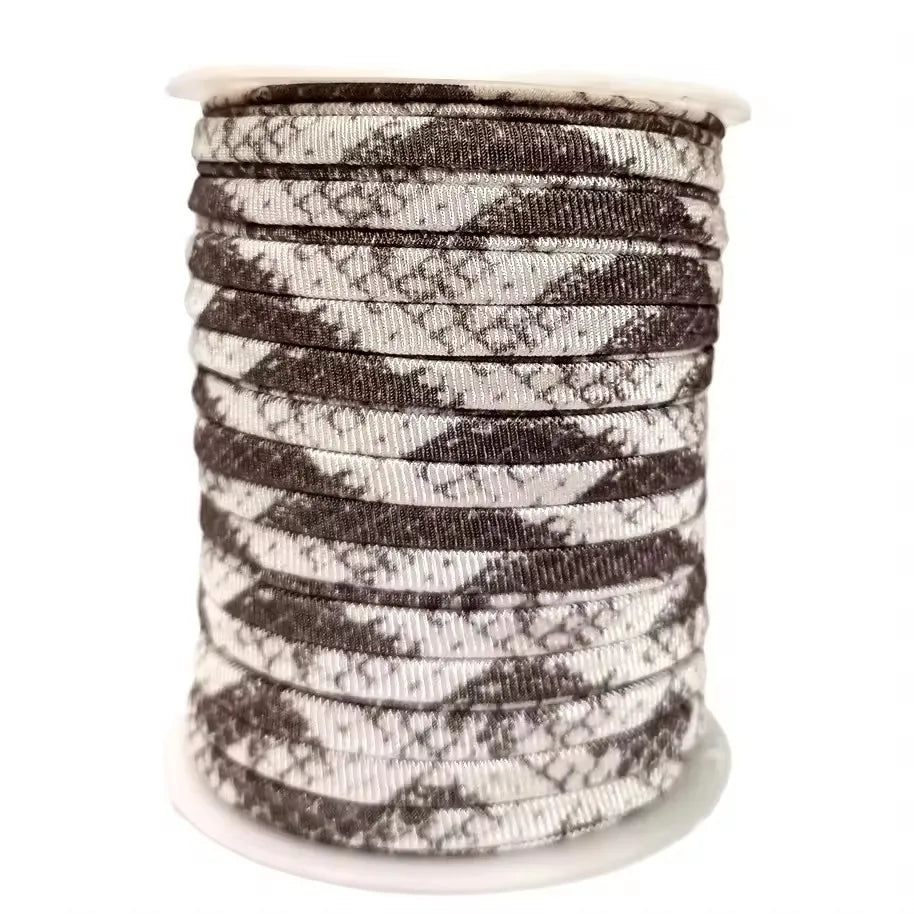 Cordoncino elastico 5 mm 20 m lycra roll leopardato print – banda elasticizzata milk-fiber per abiti, borse e progetti DIY