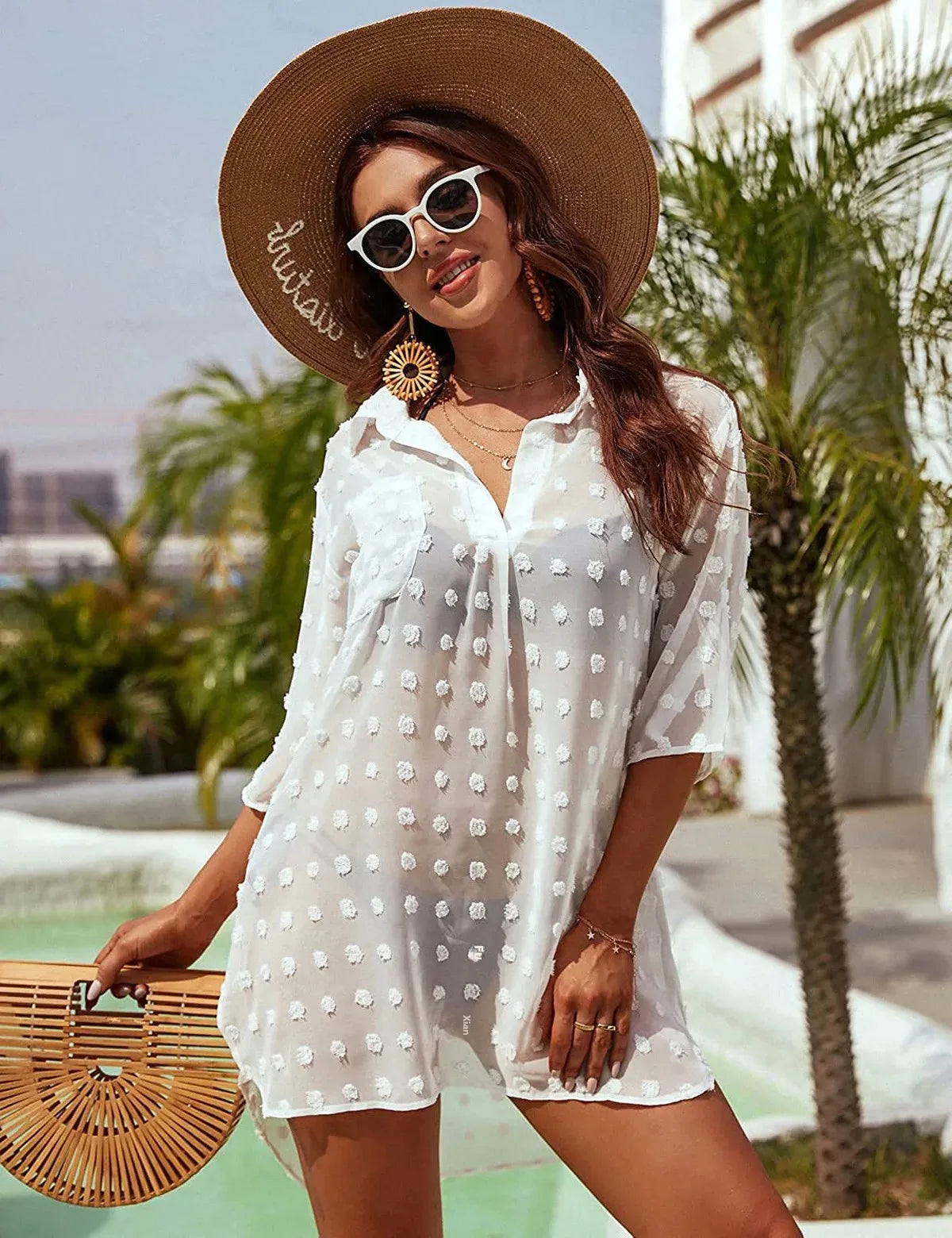 Abito Donna Effetto Pizzo Jacquard – Copricostume