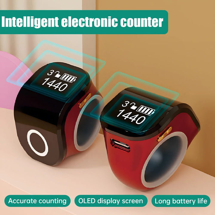 Contatore Digitale da Dito con Schermo OLED Impermeabile – Clicker Elettronico per Uncinetto e Maglia