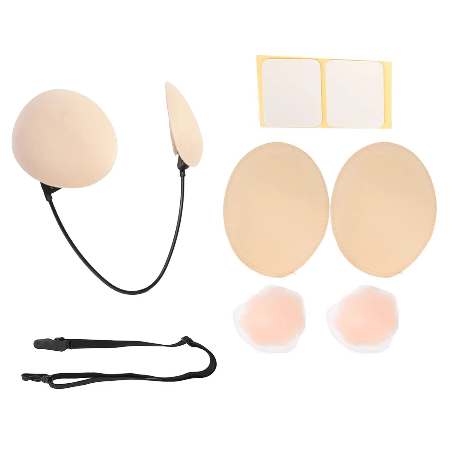 Reggiseno Invisibile Push-Up Senza Spalline Autoadesivo – Effetto Lifting per Abiti Eleganti