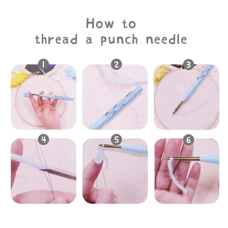 Kit Punch Needle Animali – Ricamo DIY Facile per Principianti