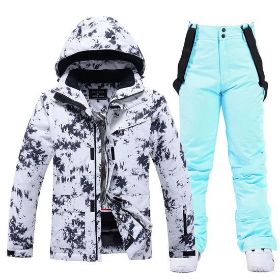 Tuta da sci donna impermeabile e antivento 2-pezzi – giacca + pantaloni snowboard invernale 2025, windproof & waterproof