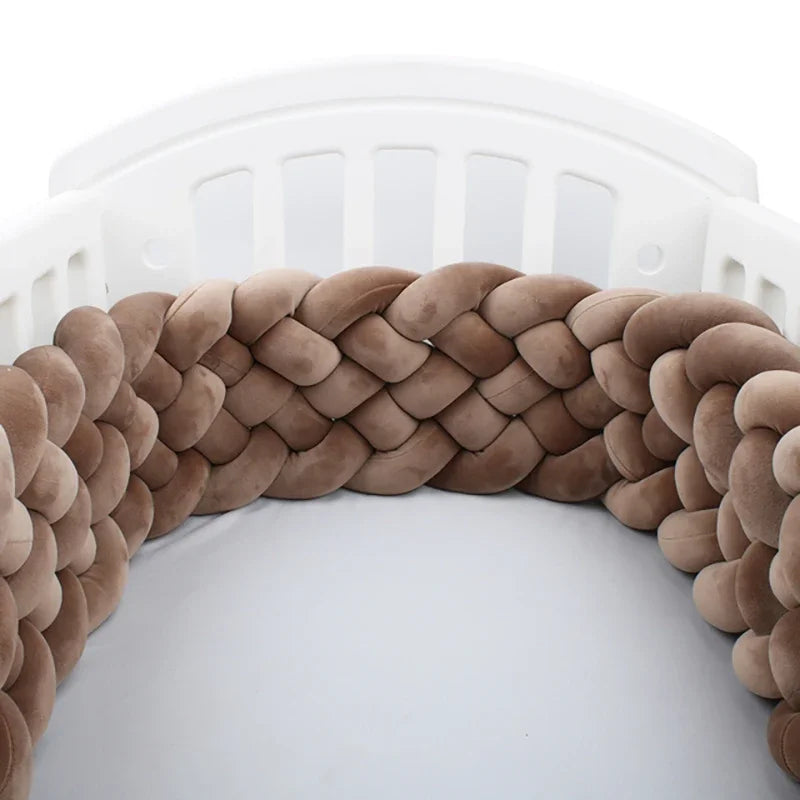Paracolpi Culla Intrecciato 300-400 cm – Bumper Morbido a Treccia per Lettino Neonato