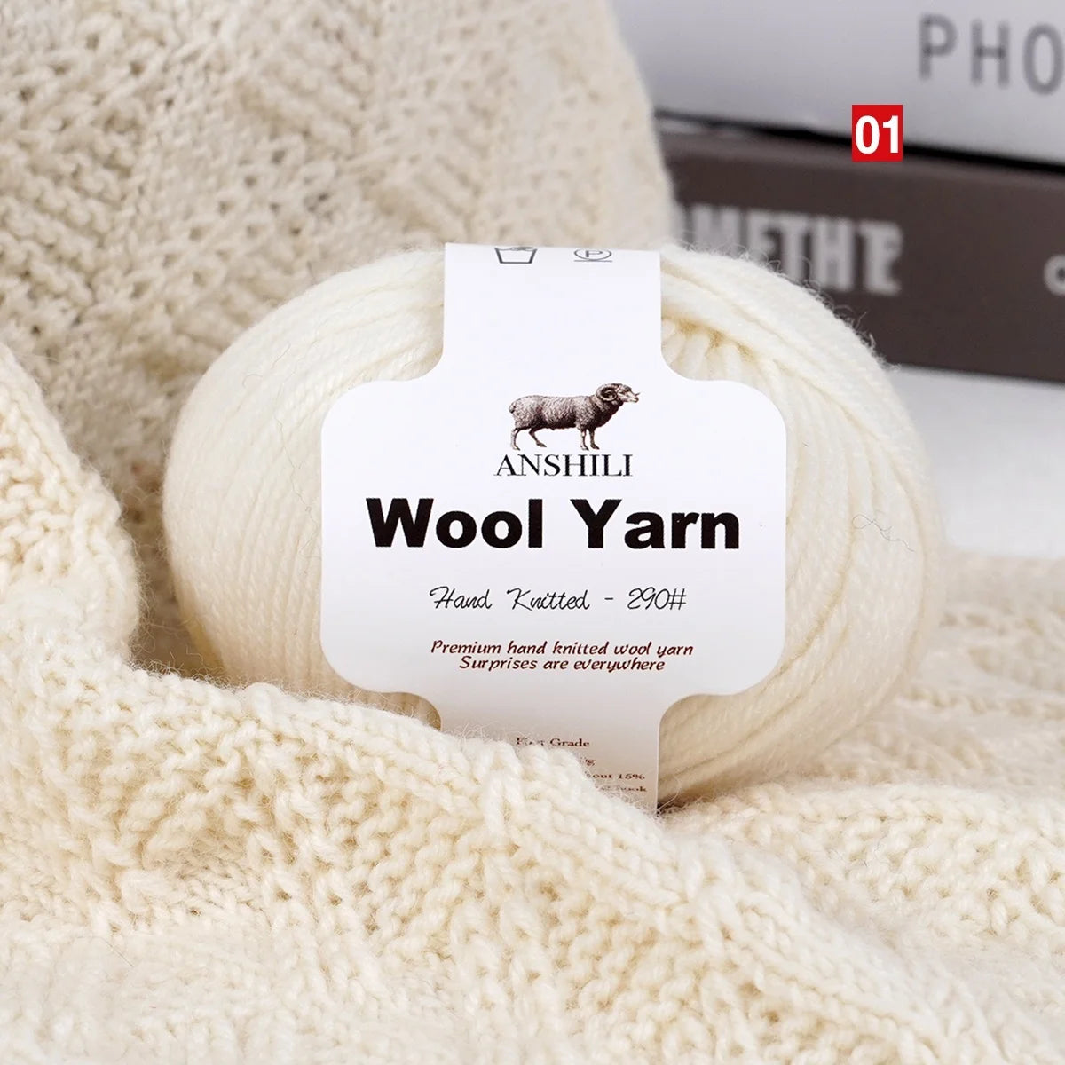 Filato Lana Spessore Medio – Gomitolo per Maglieria e Uncinetto, Ideale per Maglioni & Accessori