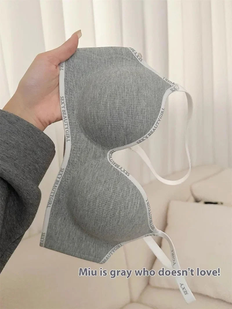 reggiseno wireless push up invisibile senza cuciture per petto piccolo
