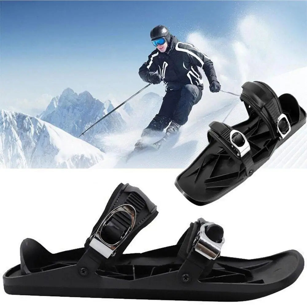Racchette da sci/skates regolabili da neve – short skiboard/snowblades con attacchi universali, divertimento invernale per adulti e bambini