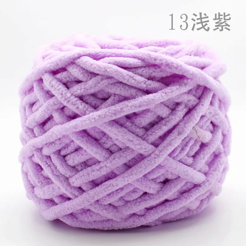 Set 4 pezzi filato chenille cotone 400 g – morbido “ice strip” per coperte, sciarpe e lavori fai-da-te