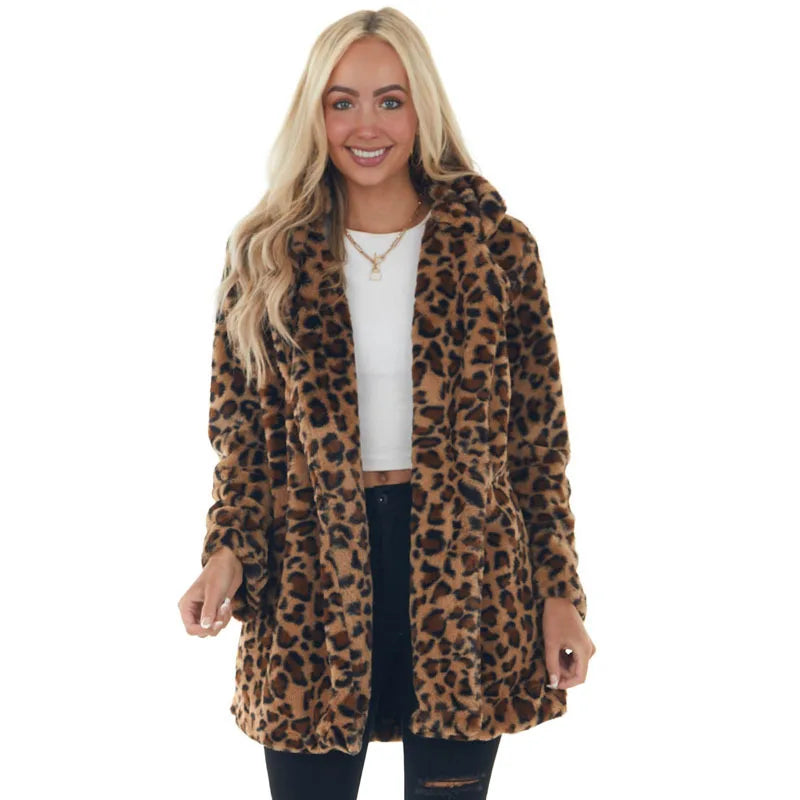Cappotto donna oversize leopardo – abbigliamento autunno/inverno 2025, stampa leopardata, vestibilità ampia, top casual