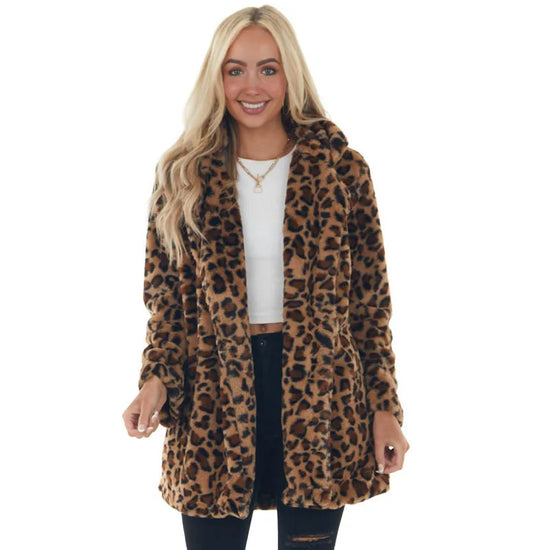 Cappotto donna oversize leopardo – abbigliamento autunno/inverno 2025, stampa leopardata, vestibilità ampia, top casual