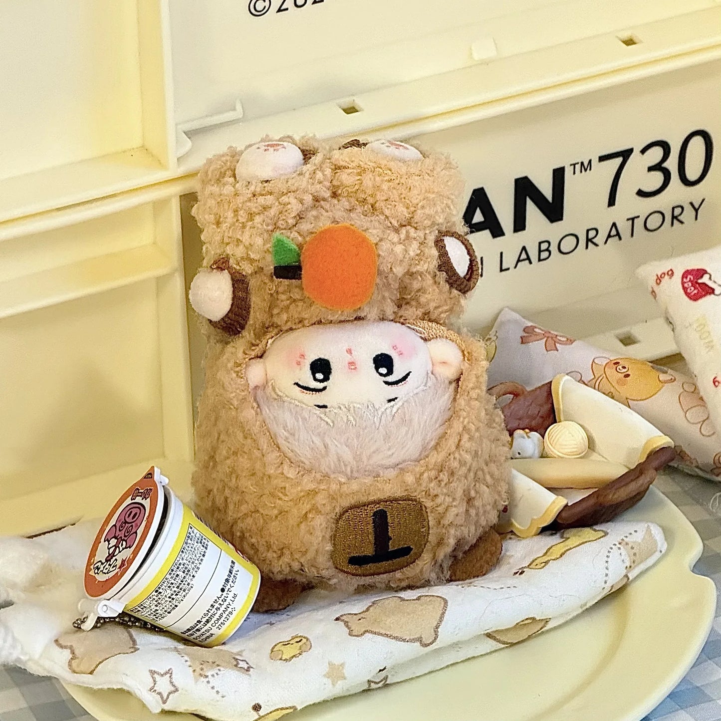 Set di abbigliamento per bambola Labubu da 17 cm – Tuta, cappello e fotocamera