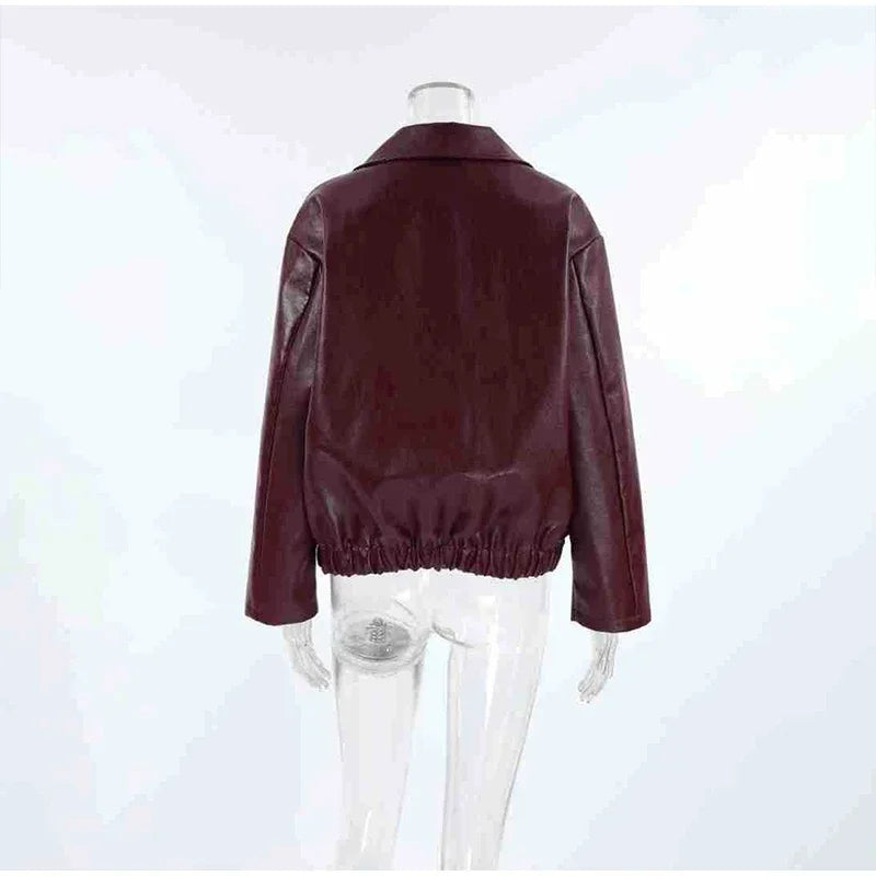 Giacca Donna in Similpelle con Zip e Colletto - immagine 8