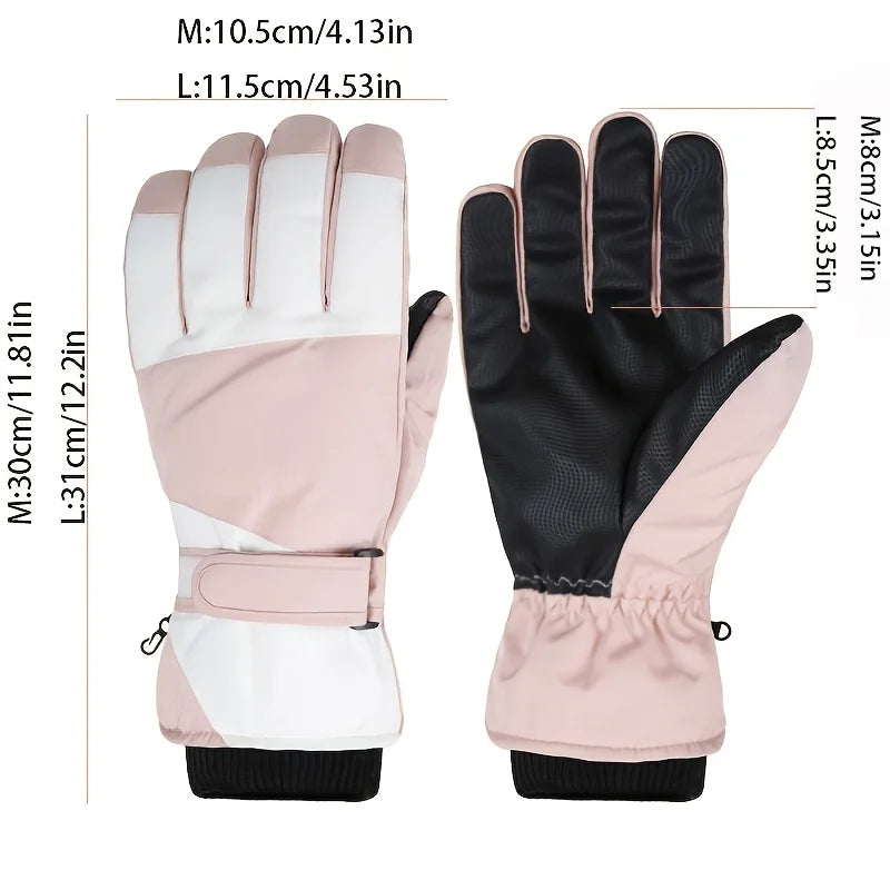 Guanti da sci invernali unisex – impermeabili, antivento, touchscreen e caldi per sport all'aperto