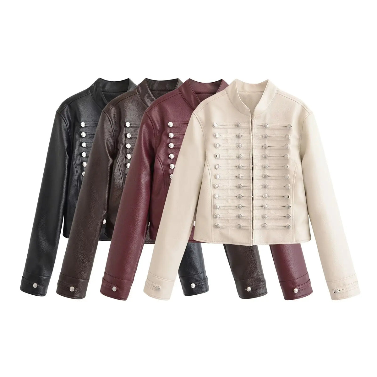 Giacca Cropped Donna con Bottoni e Fit Slim - immagine 8
