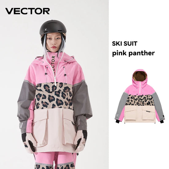 Tuta da sci unisex con cappuccio e dettagli riflettenti – giacca imbottita, impermeabile e termica per sport invernali
