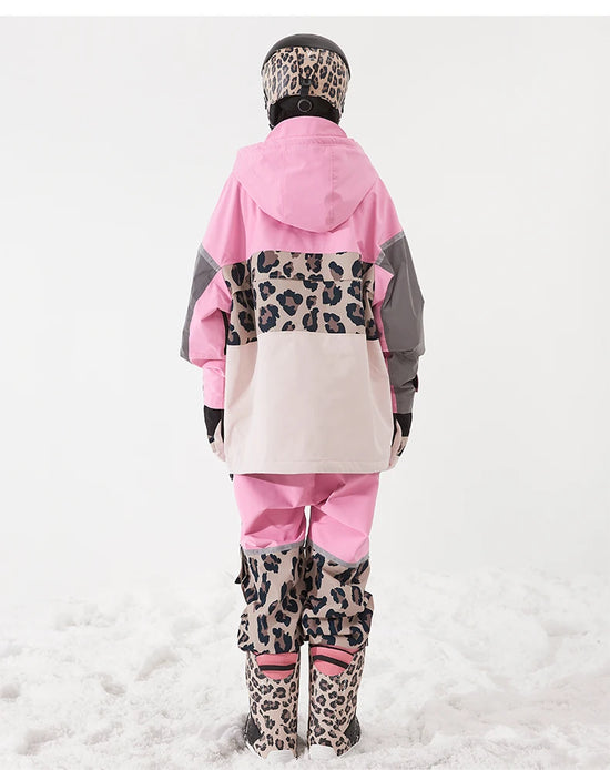 Tuta da sci unisex con cappuccio e dettagli riflettenti – giacca imbottita, impermeabile e termica per sport invernali