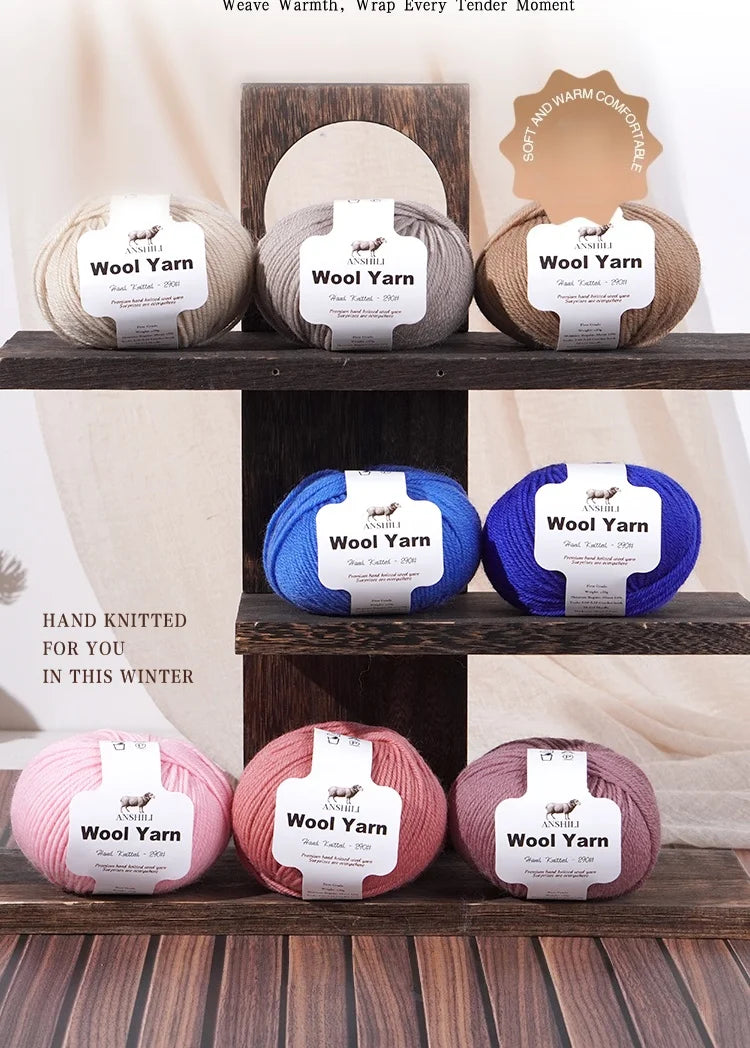 Filato Lana Spessore Medio – Gomitolo per Maglieria e Uncinetto, Ideale per Maglioni & Accessori