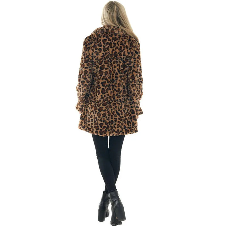 Cappotto donna oversize leopardo – abbigliamento autunno/inverno 2025, stampa leopardata, vestibilità ampia, top casual