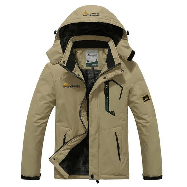 Parka uomo invernale con cappuccio pelliccia sintetica – giacca antivento + imbottita per freddo, stile militare hooded anorak