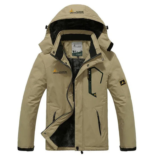 Parka uomo invernale con cappuccio pelliccia sintetica – giacca antivento + imbottita per freddo, stile militare hooded anorak
