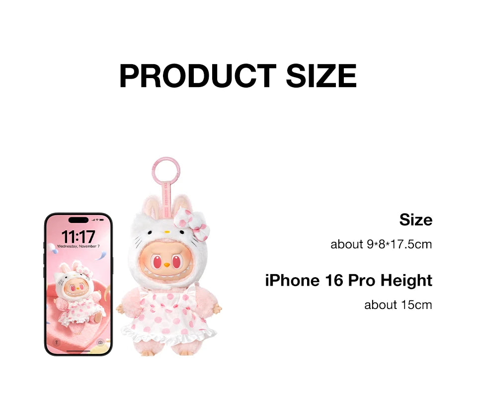 Blind Box Pop Mart Labubu x Sanrio – Pendant Kawaii da Collezione 1/6 pezzi