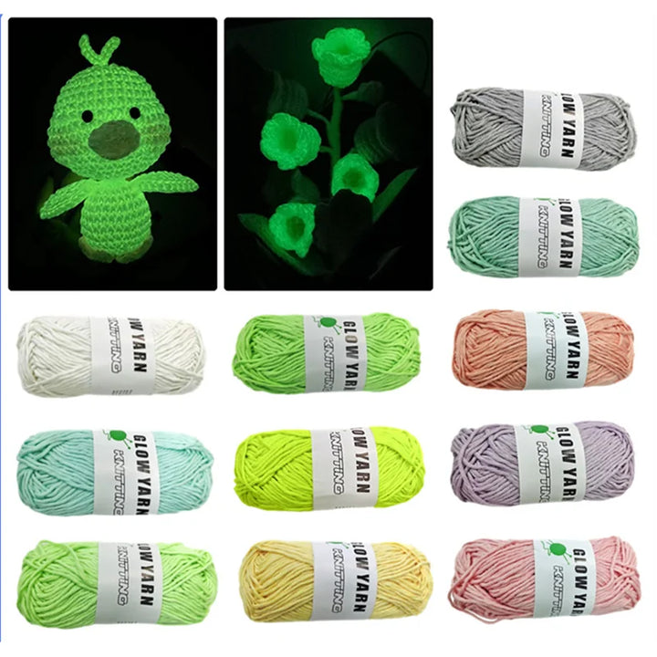 Filato luminoso in poliestere da 2 mm – Ideale per maglioni e cappelli che brillano al buio