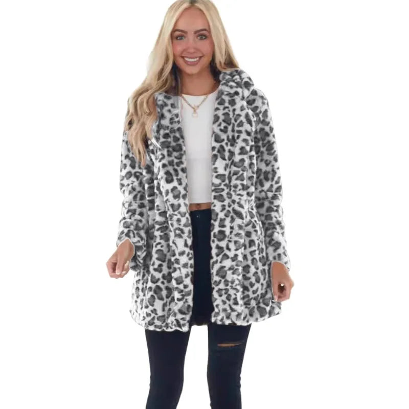 Cappotto donna oversize leopardo – abbigliamento autunno/inverno 2025, stampa leopardata, vestibilità ampia, top casual