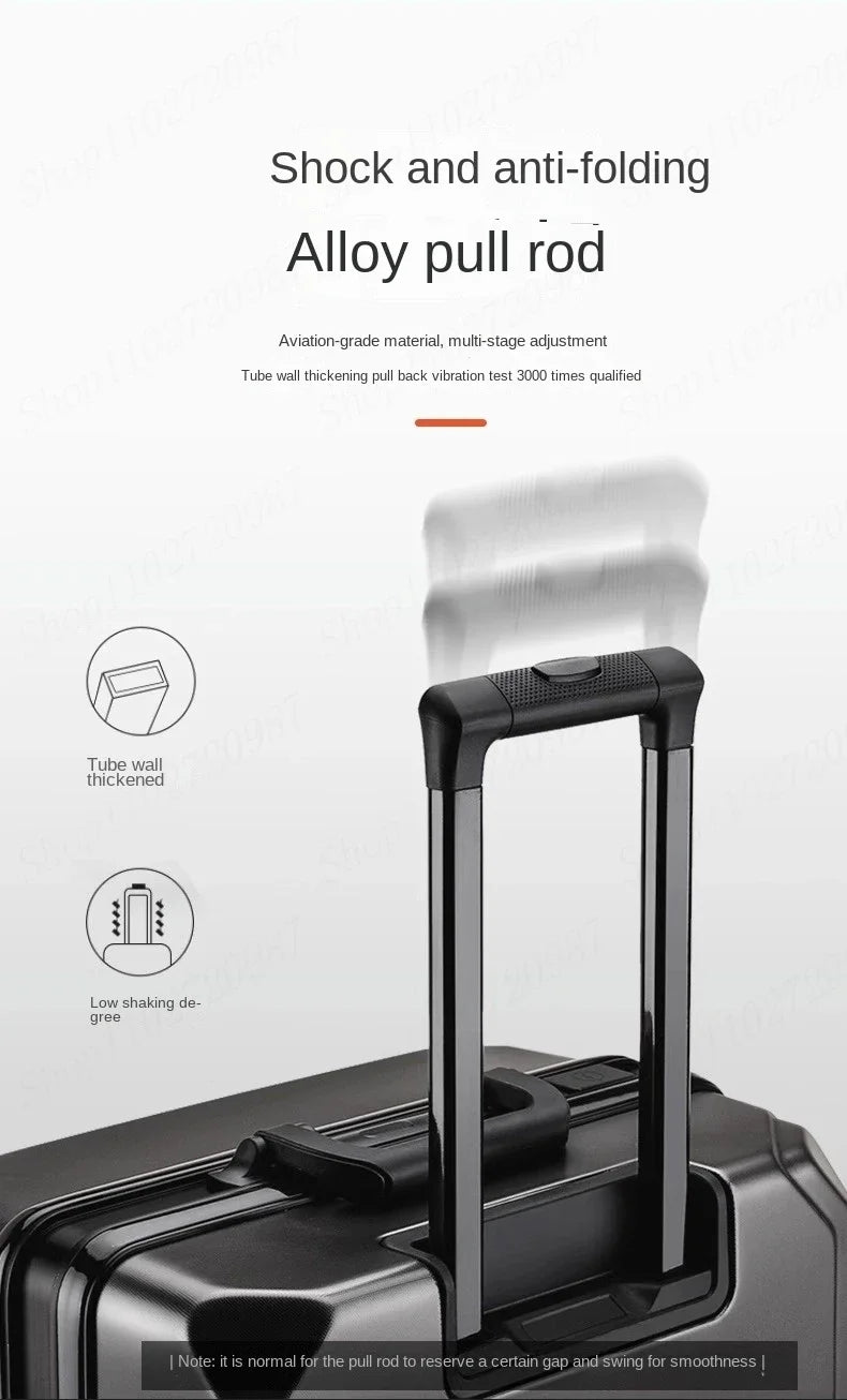 Trolley rigido alluminio 20-26″ cabina/da viaggio con serratura TSA + porte USB – valigia leggera e professionale