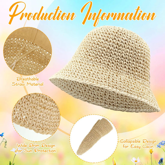 Cappello Estivo Donna in Paglia Khaki Beige o Rosa – Protezione UV e Stile Casual per la Spiaggia